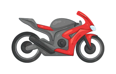 赤いスポーツバイクのイラスト